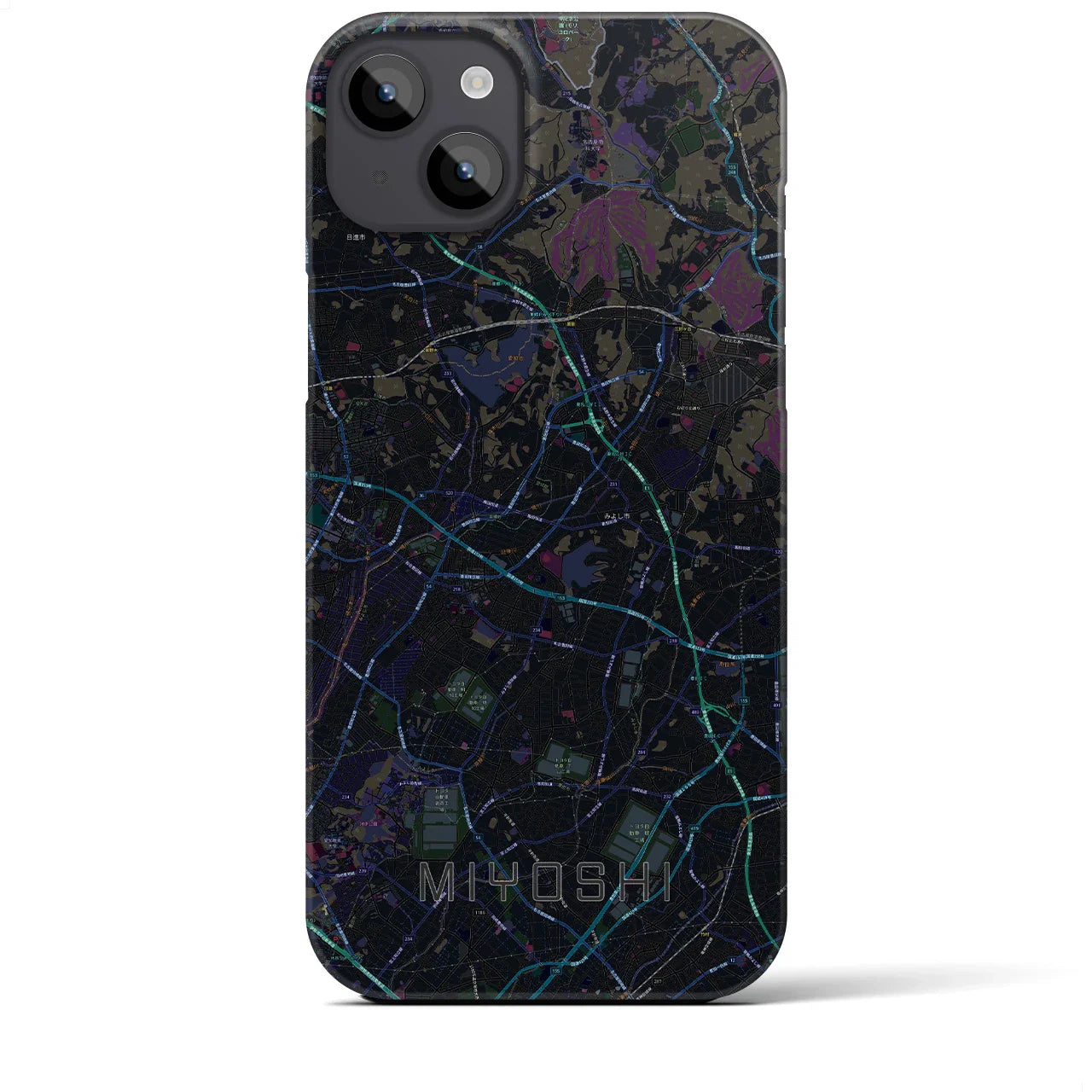 【みよし(愛知県)】地図柄iPhoneケース(バックカバータイプ)