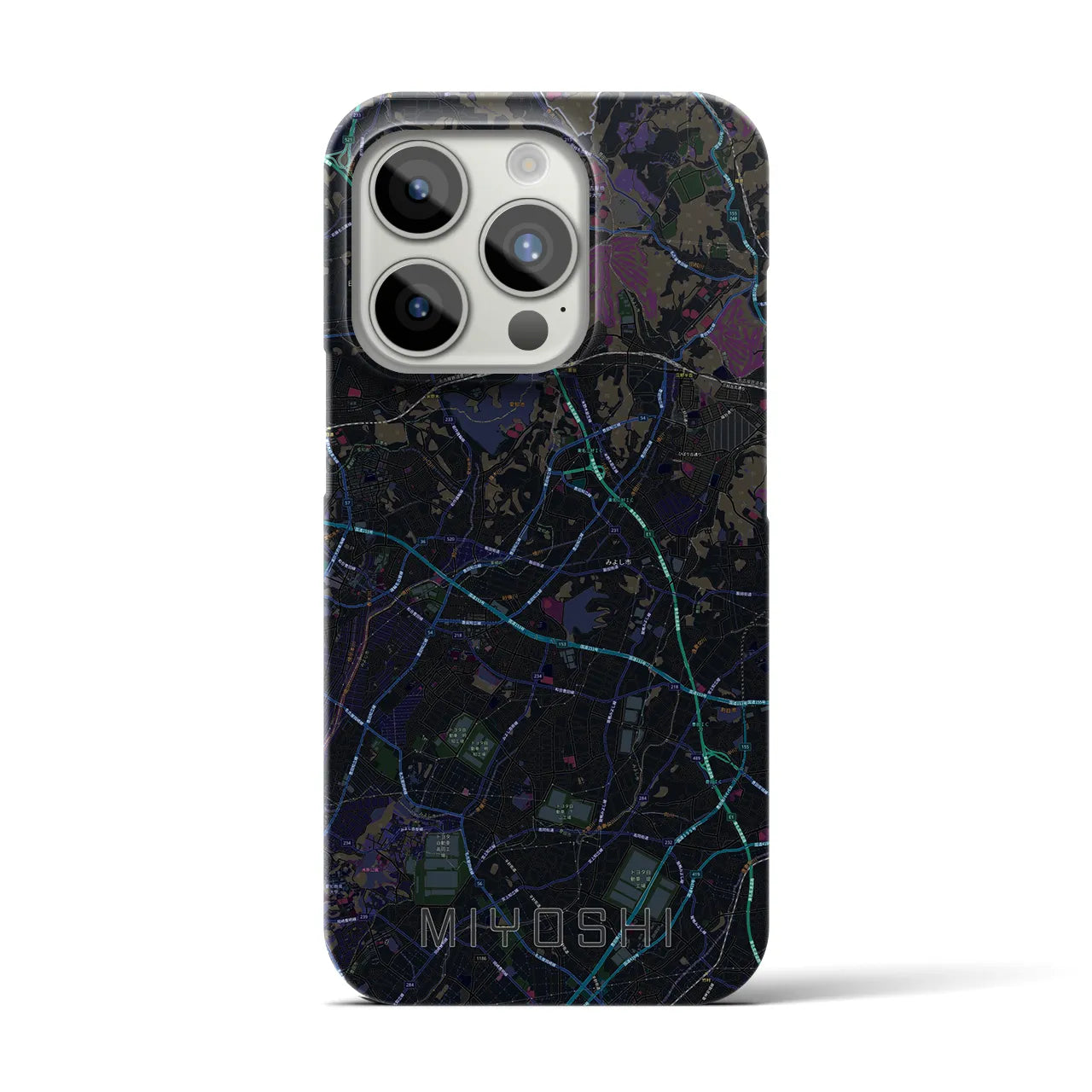 【みよし(愛知県)】地図柄iPhoneケース(バックカバータイプ)