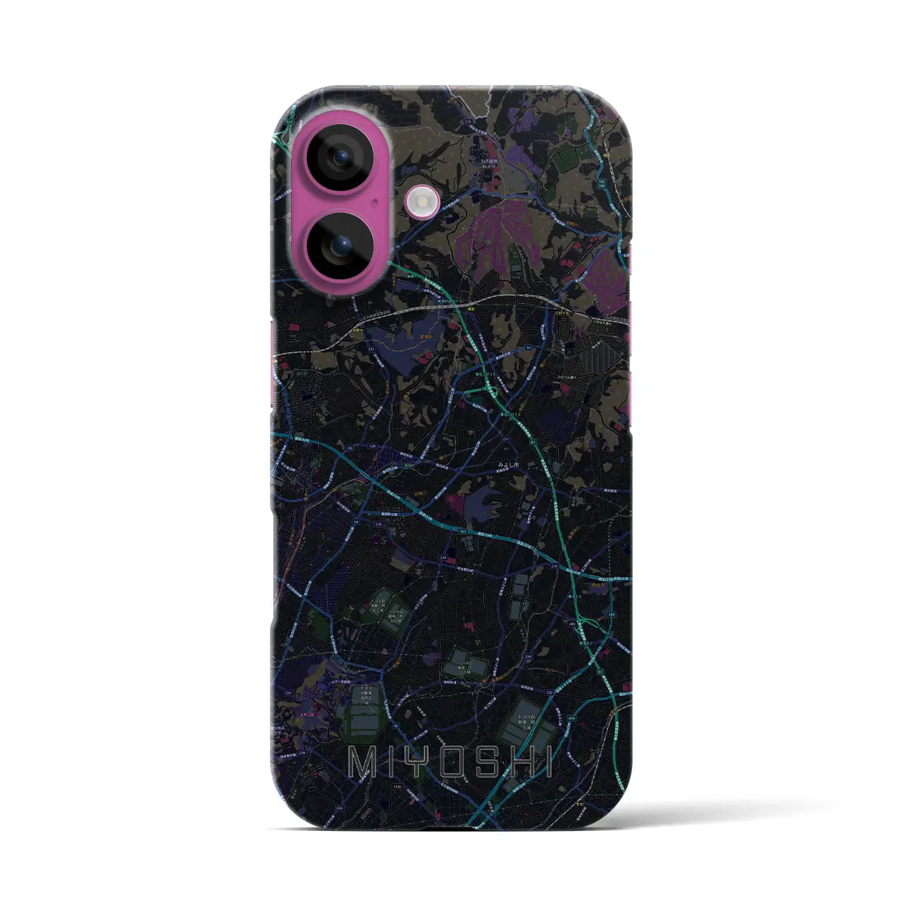 【みよし(愛知県)】地図柄iPhoneケース(バックカバータイプ)