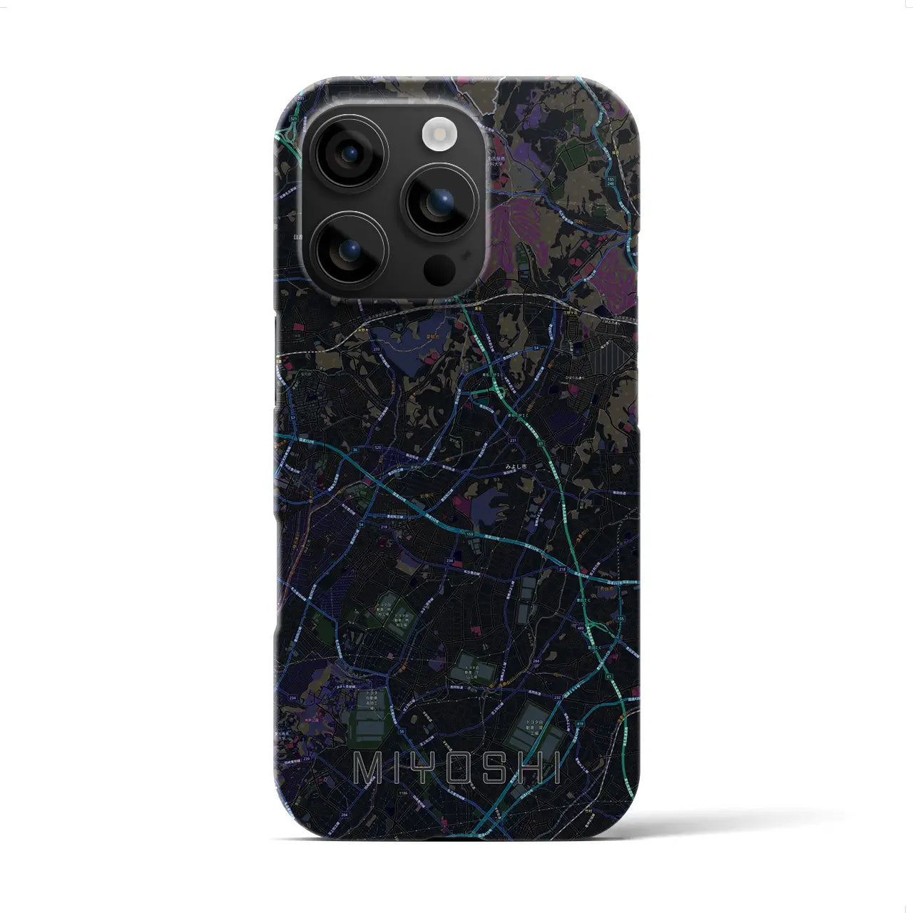 【みよし(愛知県)】地図柄iPhoneケース(バックカバータイプ)