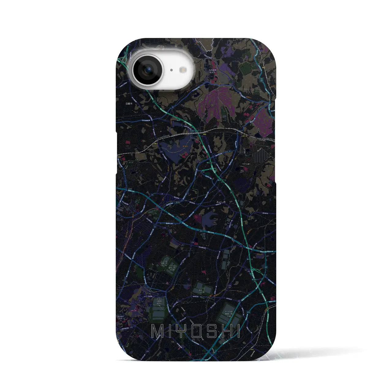 【みよし(愛知県)】地図柄iPhoneケース(バックカバータイプ)