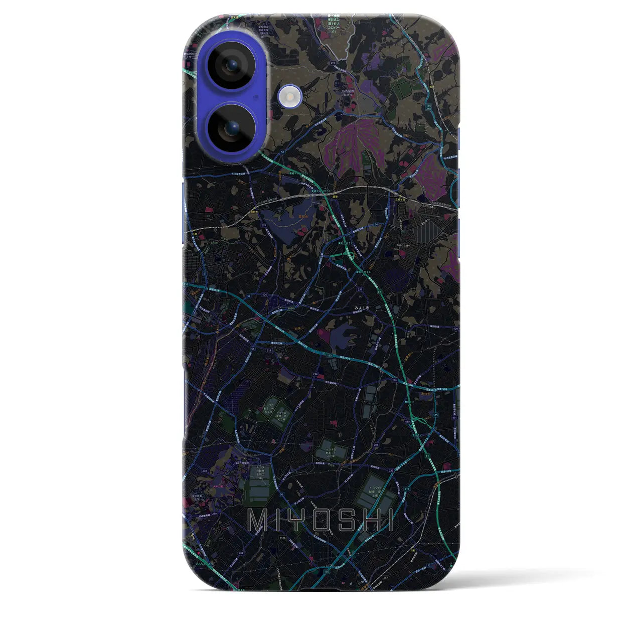 【みよし(愛知県)】地図柄iPhoneケース(バックカバータイプ)