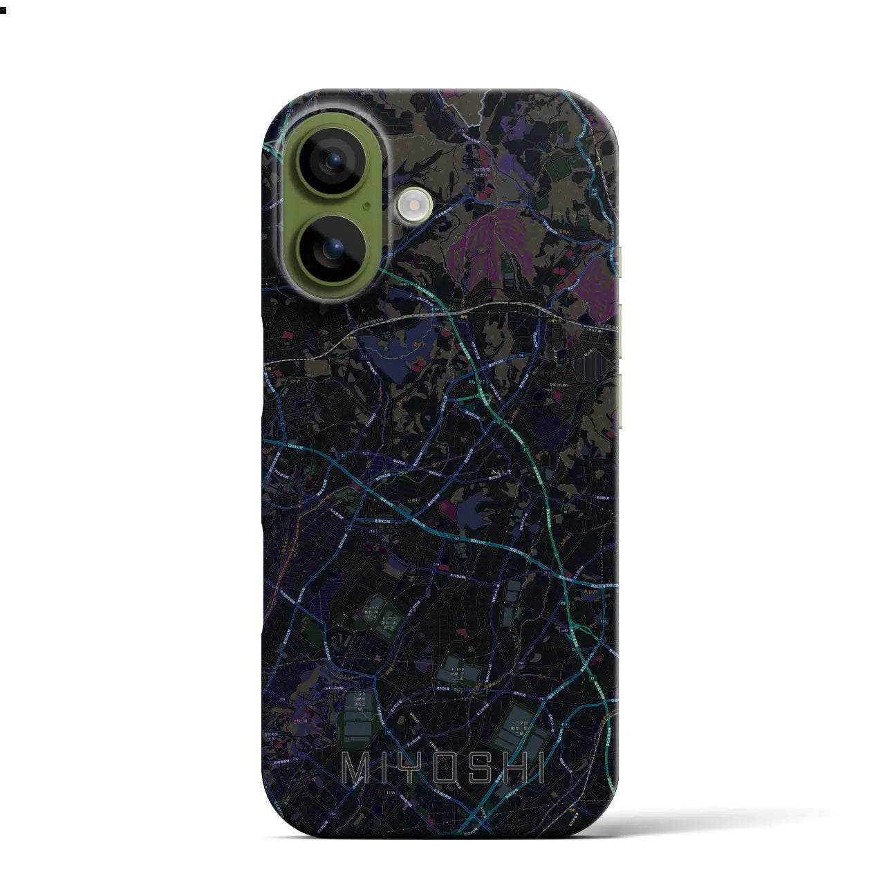 【みよし(愛知県)】地図柄iPhoneケース(バックカバータイプ)