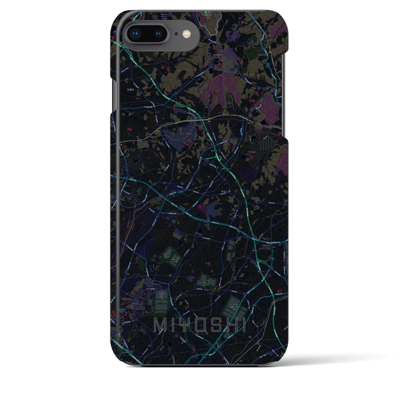 【みよし(愛知県)】地図柄iPhoneケース(バックカバータイプ)