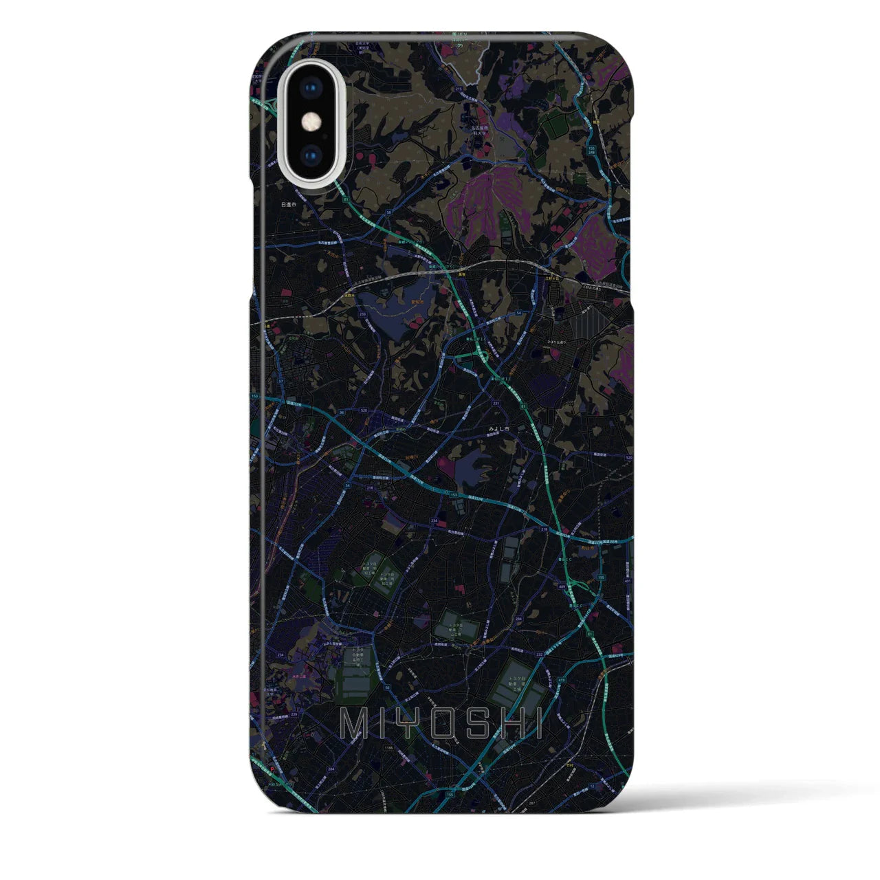 【みよし(愛知県)】地図柄iPhoneケース(バックカバータイプ)