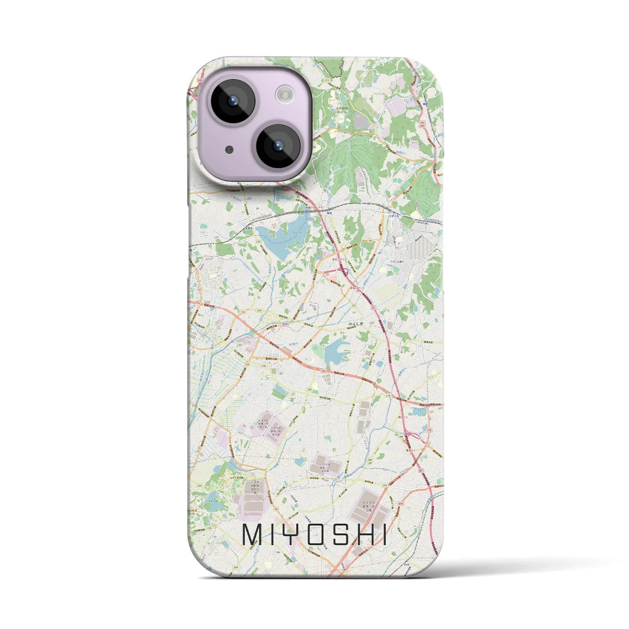 【みよし(愛知県)】地図柄iPhoneケース(バックカバータイプ)
