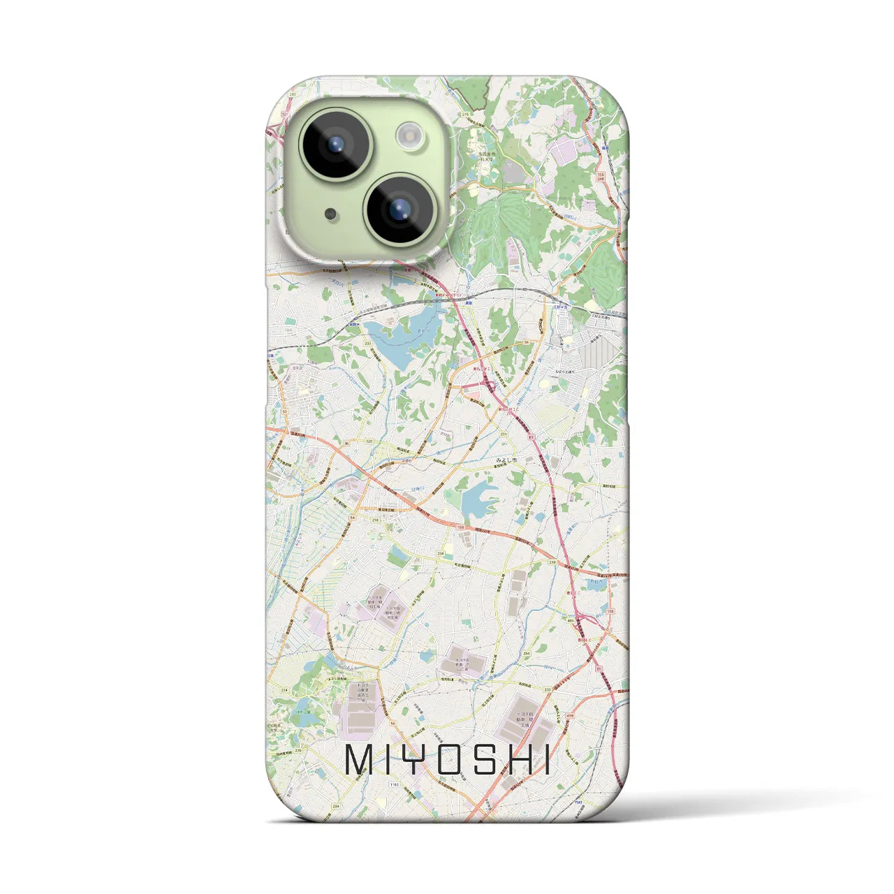 【みよし(愛知県)】地図柄iPhoneケース(バックカバータイプ)