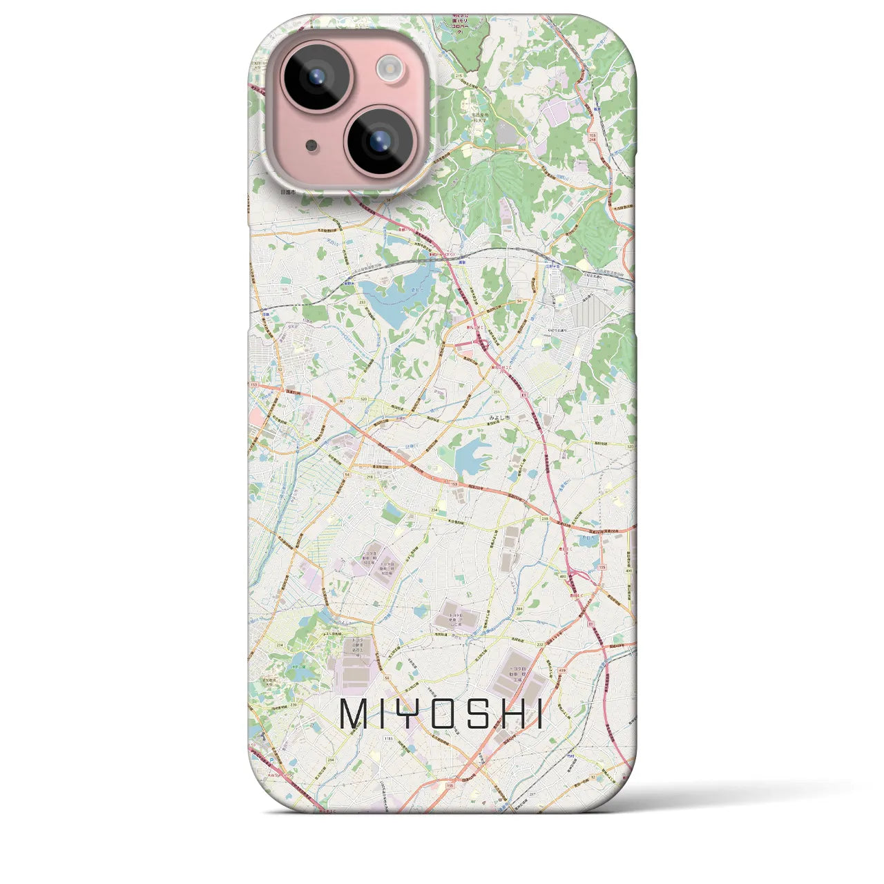 【みよし(愛知県)】地図柄iPhoneケース(バックカバータイプ)
