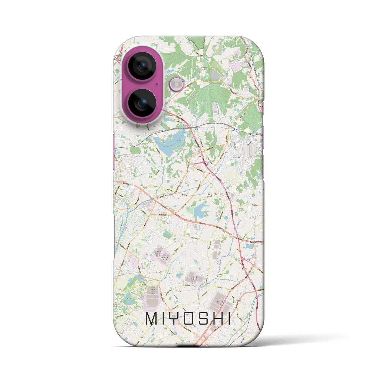 【みよし(愛知県)】地図柄iPhoneケース(バックカバータイプ)