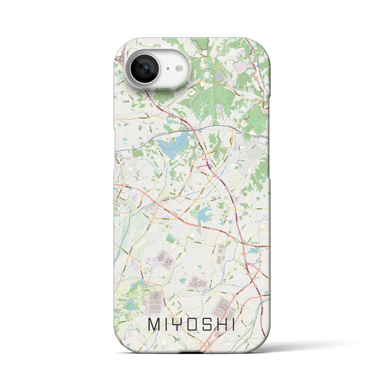 【みよし(愛知県)】地図柄iPhoneケース(バックカバータイプ)