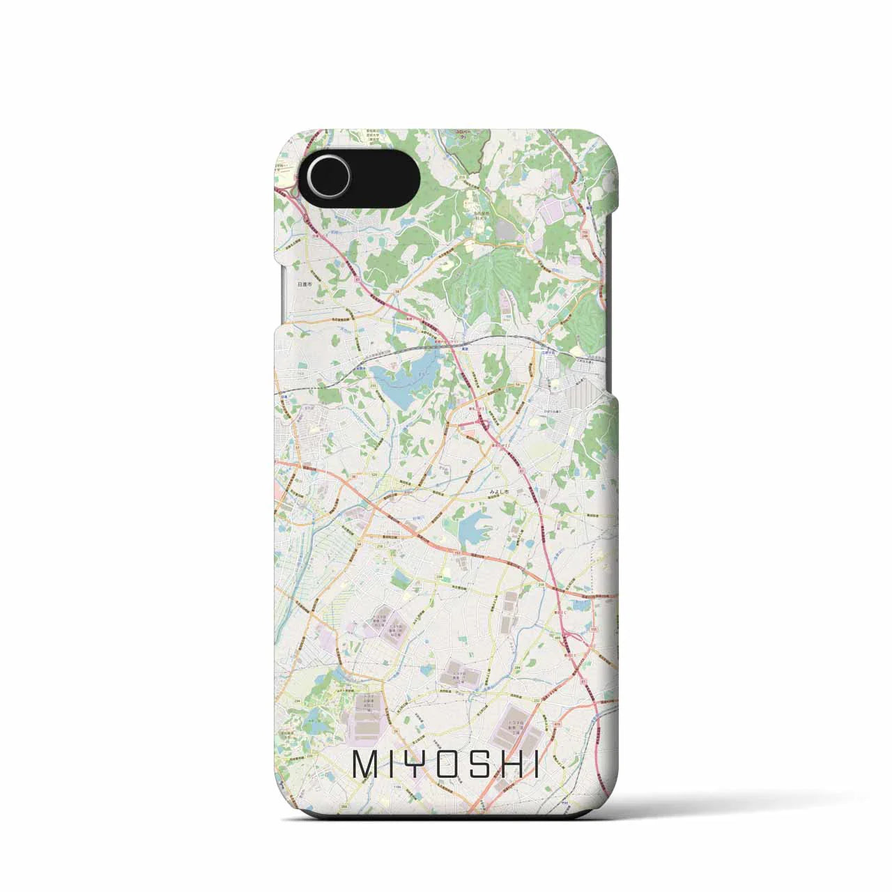 【みよし(愛知県)】地図柄iPhoneケース(バックカバータイプ)