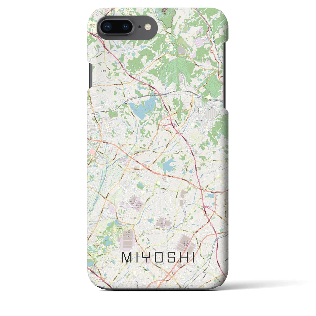 【みよし(愛知県)】地図柄iPhoneケース(バックカバータイプ)