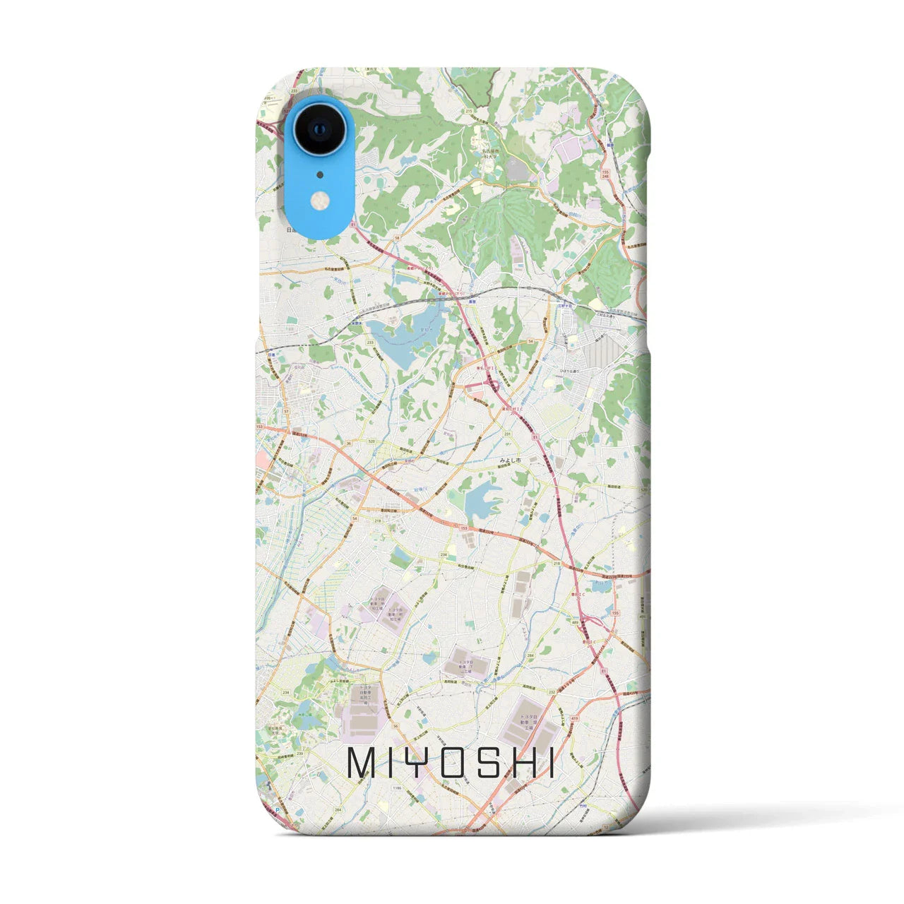 【みよし(愛知県)】地図柄iPhoneケース(バックカバータイプ)