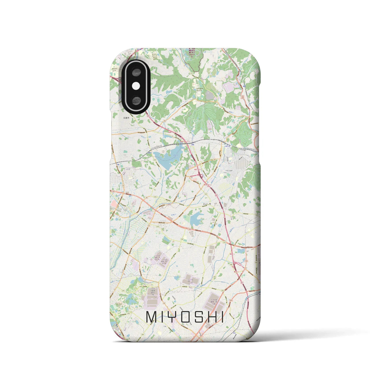 【みよし(愛知県)】地図柄iPhoneケース(バックカバータイプ)