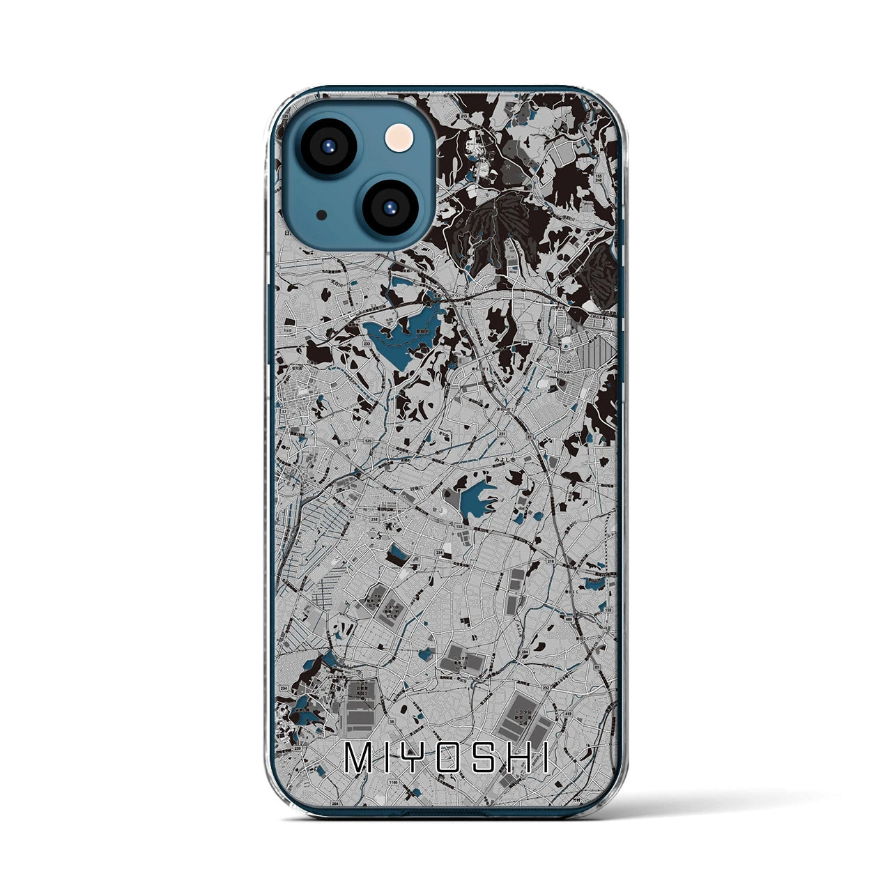 【みよし(愛知県)】地図柄iPhoneケース(クリアタイプ)