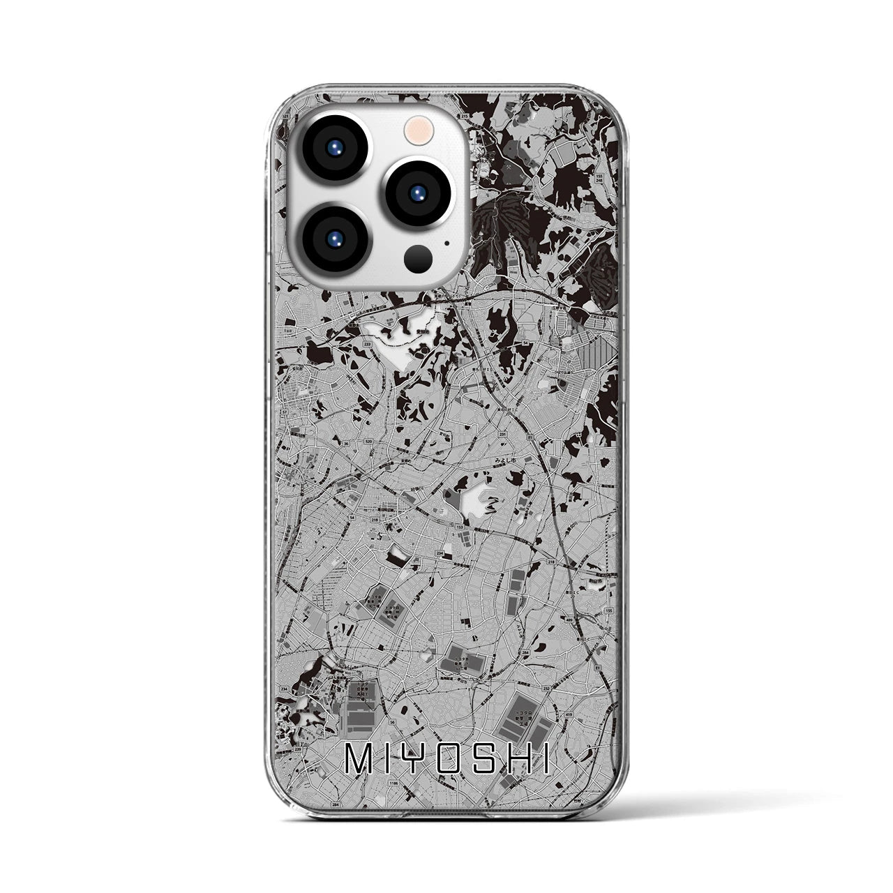 【みよし(愛知県)】地図柄iPhoneケース(クリアタイプ)