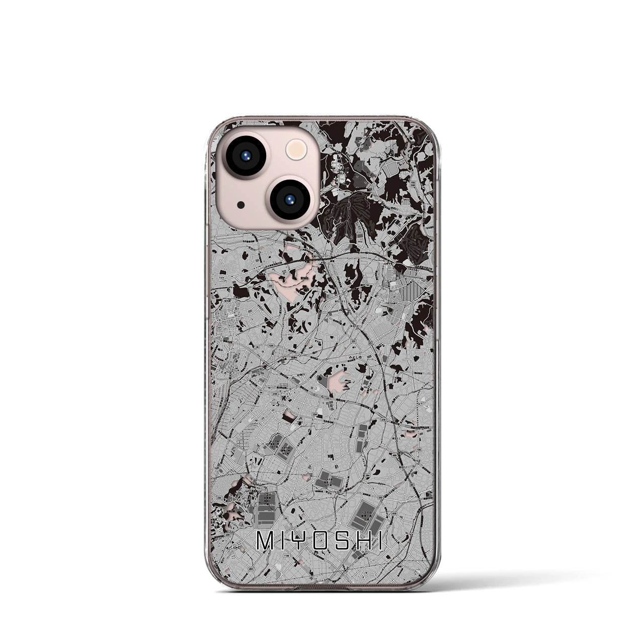 【みよし(愛知県)】地図柄iPhoneケース(クリアタイプ)