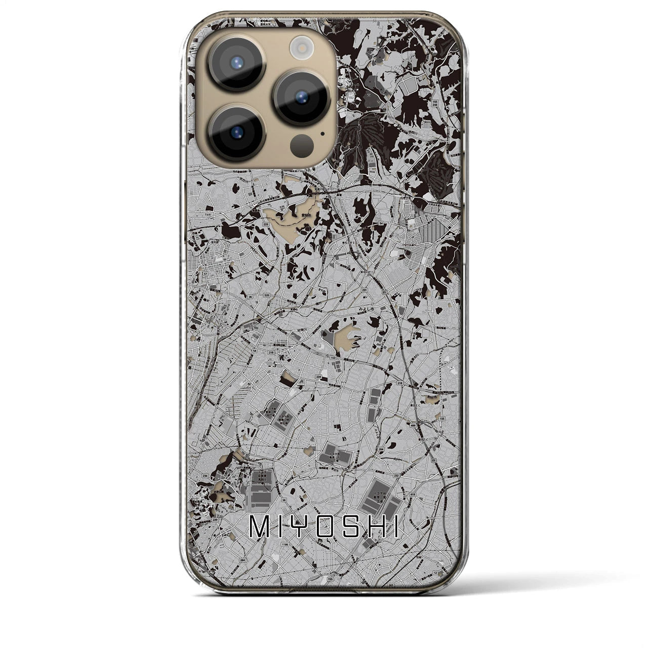 【みよし(愛知県)】地図柄iPhoneケース(クリアタイプ)