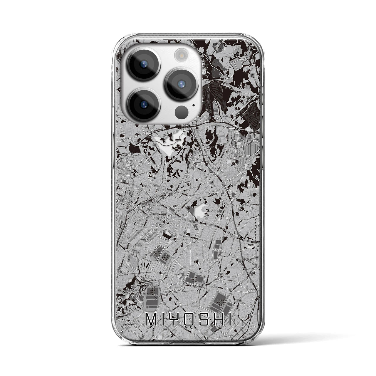 【みよし(愛知県)】地図柄iPhoneケース(クリアタイプ)