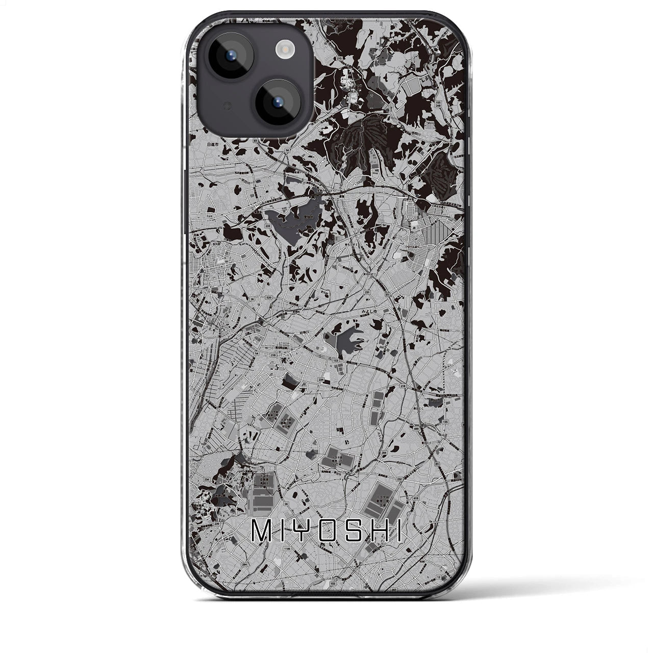 【みよし(愛知県)】地図柄iPhoneケース(クリアタイプ)