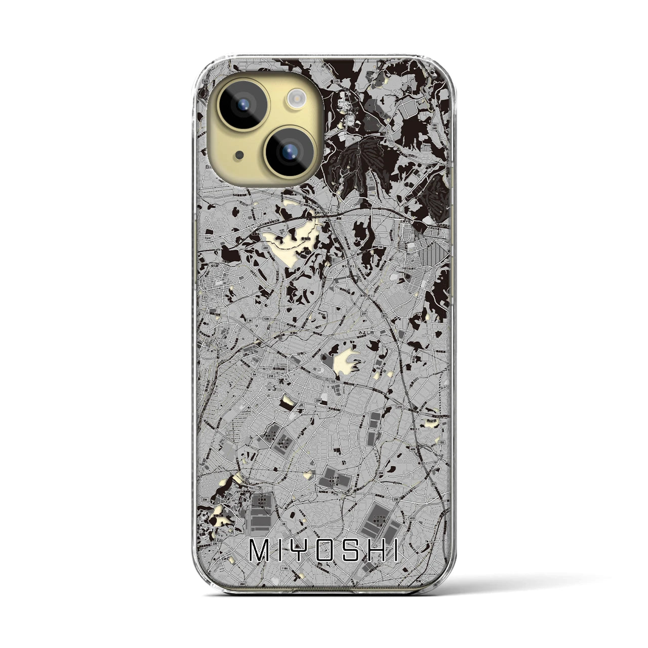 【みよし(愛知県)】地図柄iPhoneケース(クリアタイプ)