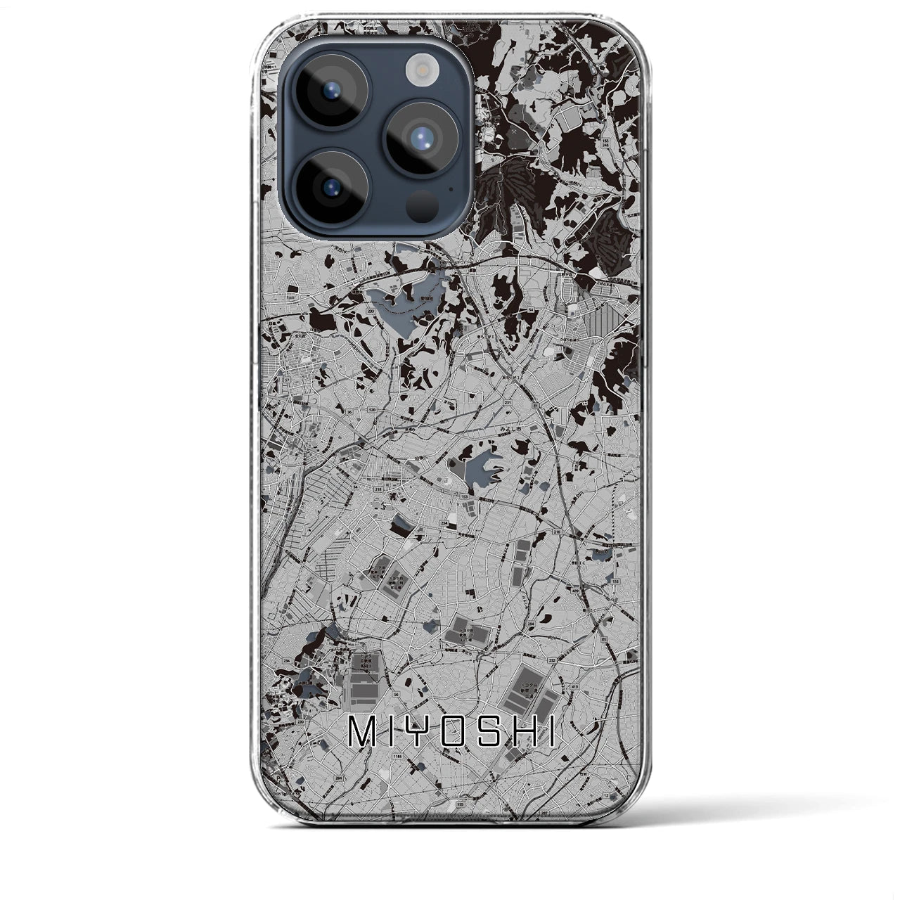 【みよし(愛知県)】地図柄iPhoneケース(クリアタイプ)