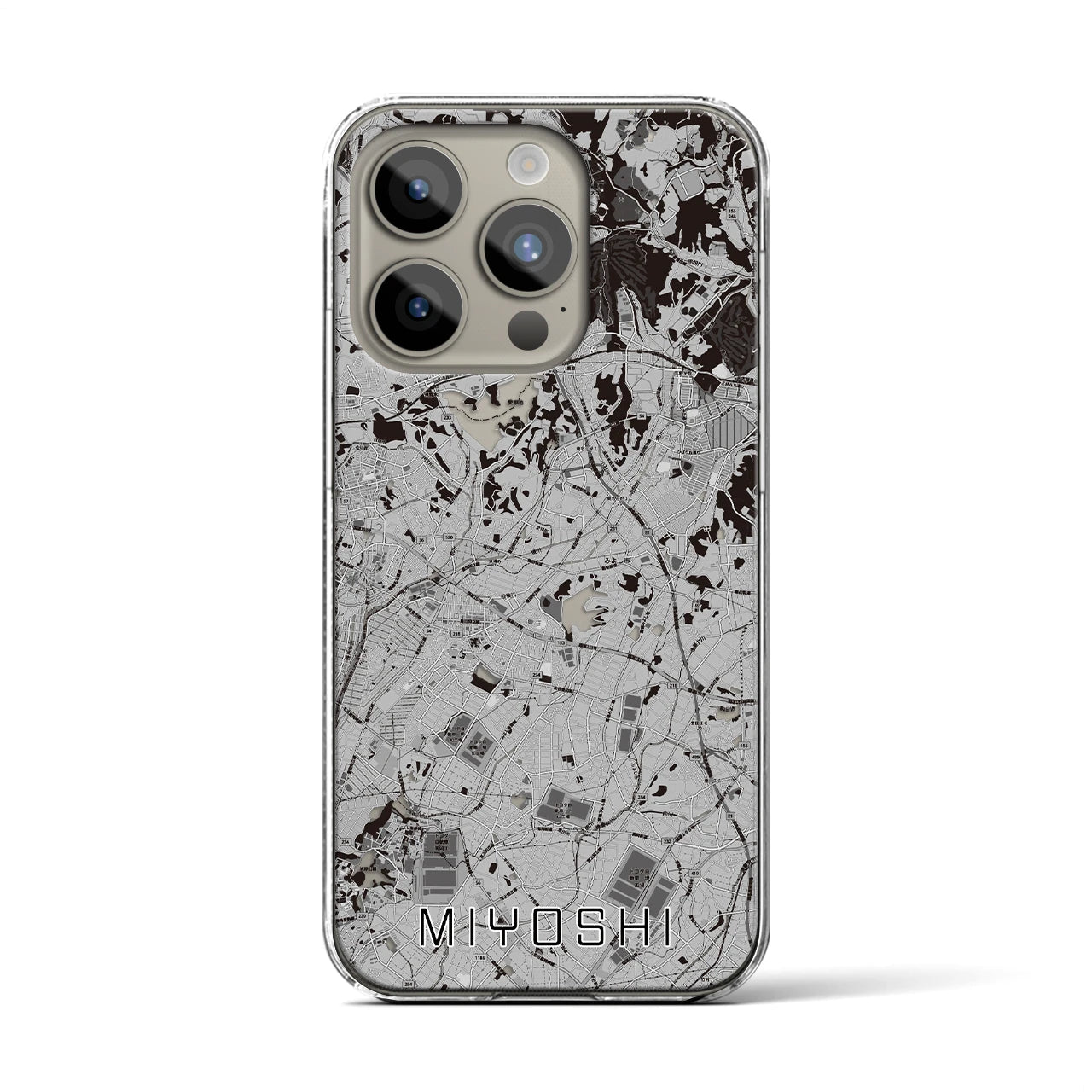 【みよし(愛知県)】地図柄iPhoneケース(クリアタイプ)