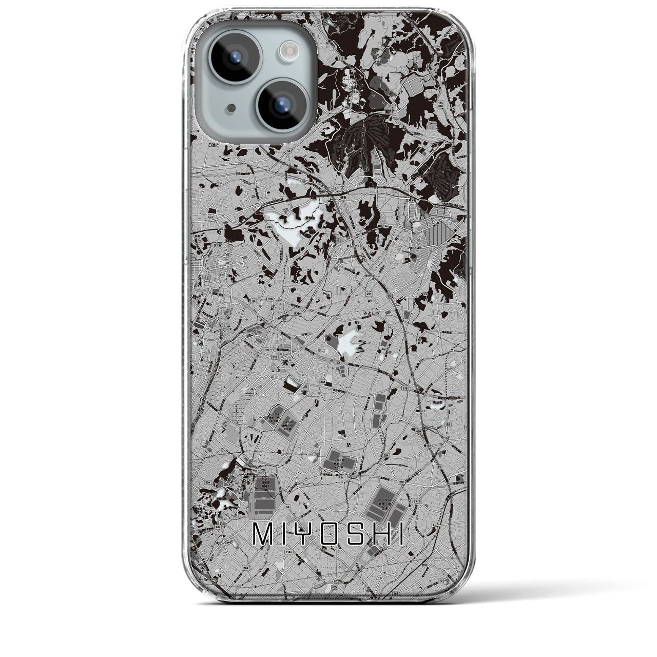 【みよし(愛知県)】地図柄iPhoneケース(クリアタイプ)