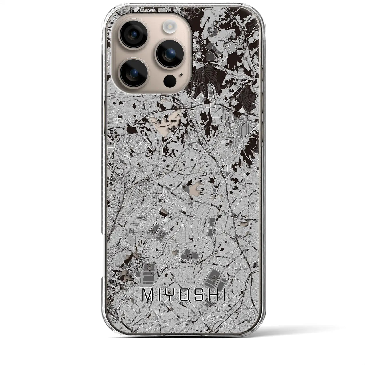【みよし(愛知県)】地図柄iPhoneケース(クリアタイプ)