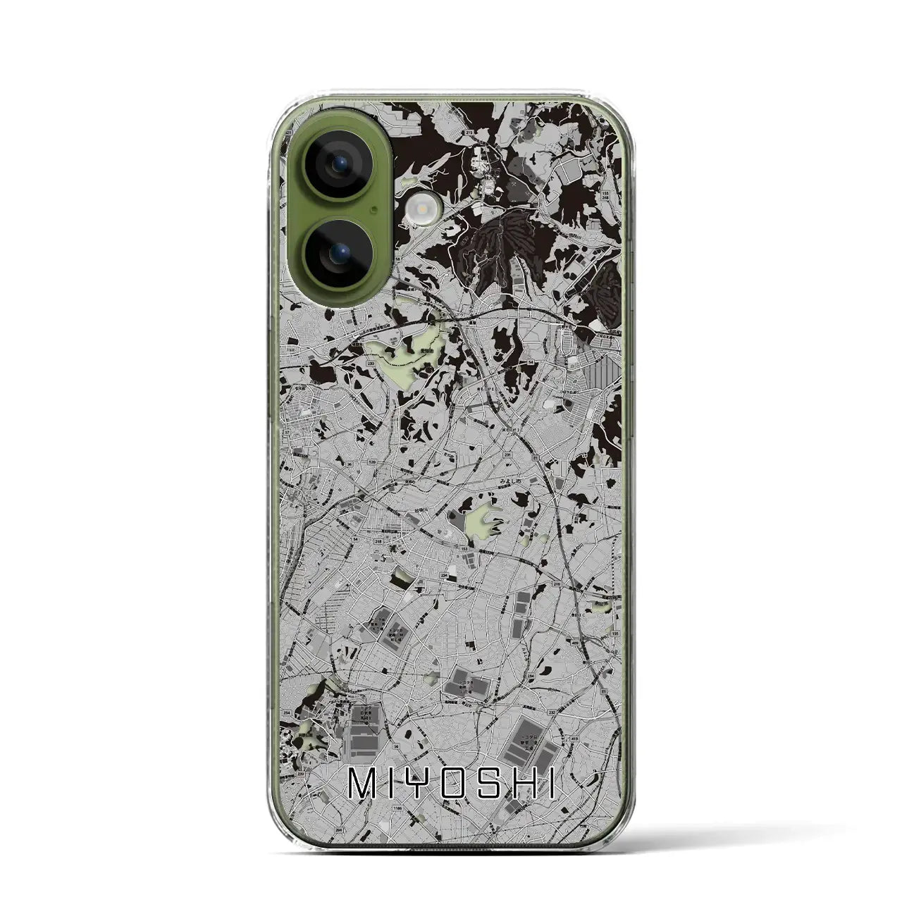 【みよし(愛知県)】地図柄iPhoneケース(クリアタイプ)