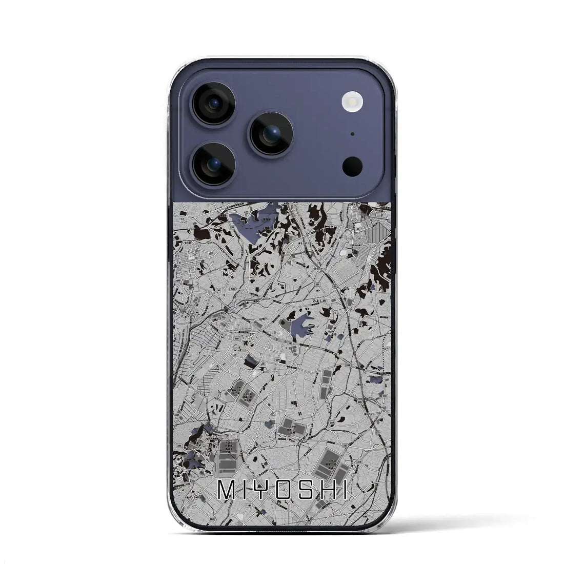 【みよし(愛知県)】地図柄iPhoneケース(クリアタイプ)