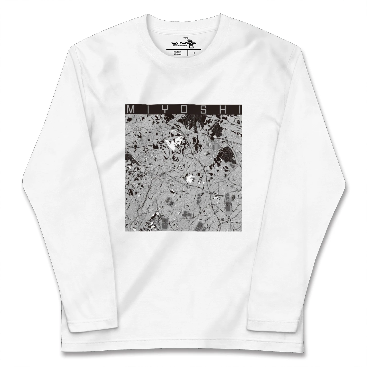 【みよし(愛知県)】地図柄ロングスリーブTシャツ