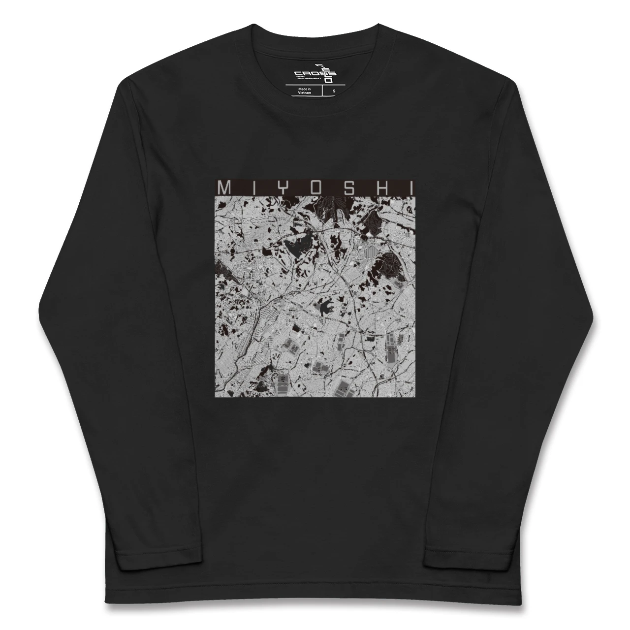 【みよし(愛知県)】地図柄ロングスリーブTシャツ