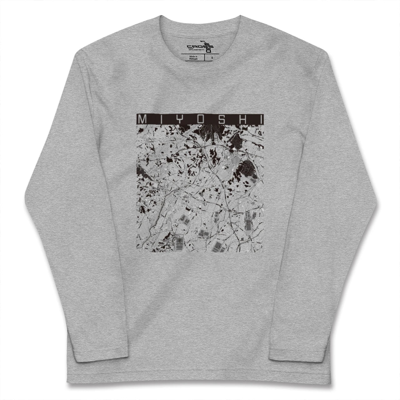 【みよし(愛知県)】地図柄ロングスリーブTシャツ