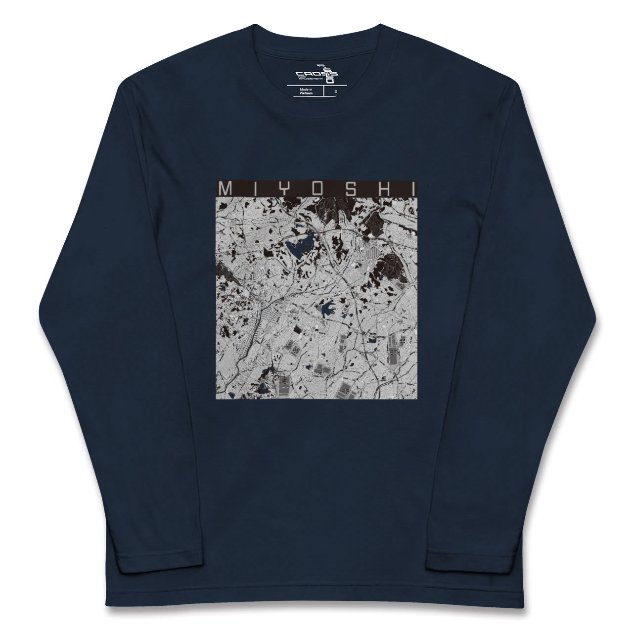 【みよし(愛知県)】地図柄ロングスリーブTシャツ