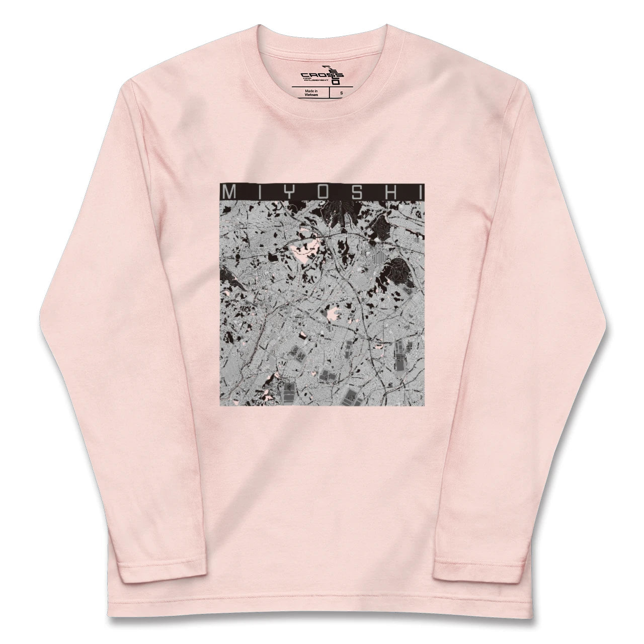 【みよし(愛知県)】地図柄ロングスリーブTシャツ
