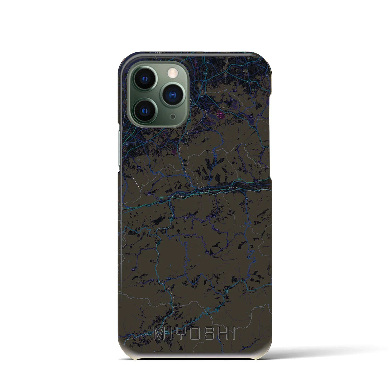 【三好(徳島県)】地図柄iPhoneケース(バックカバータイプ)