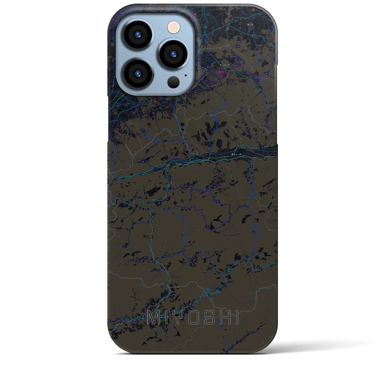 【三好(徳島県)】地図柄iPhoneケース(バックカバータイプ)