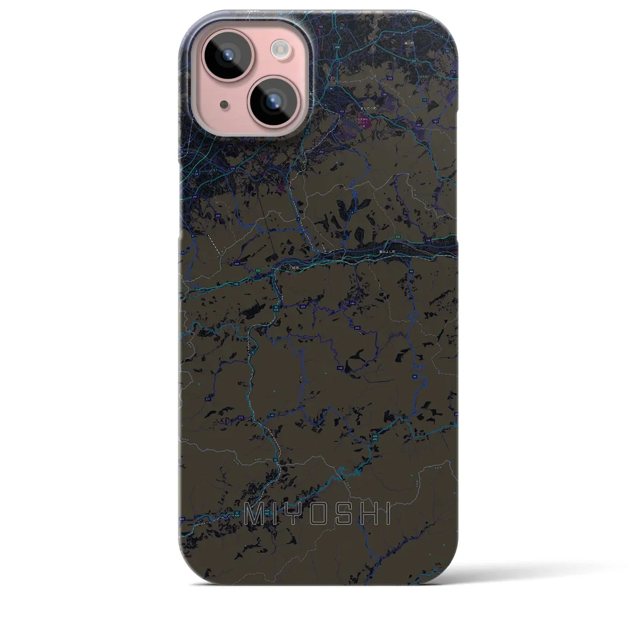 【三好(徳島県)】地図柄iPhoneケース(バックカバータイプ)