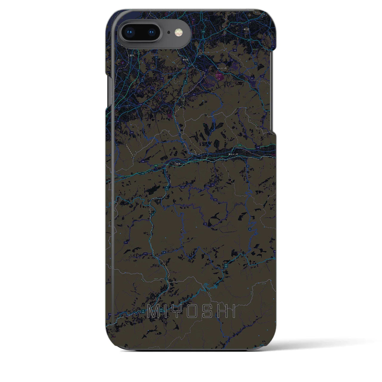 【三好(徳島県)】地図柄iPhoneケース(バックカバータイプ)