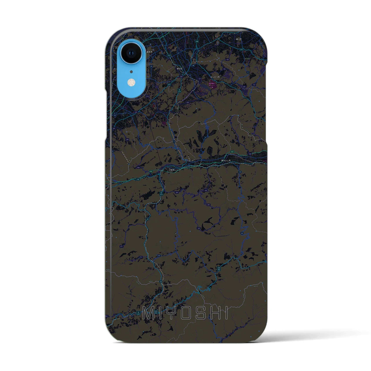 【三好(徳島県)】地図柄iPhoneケース(バックカバータイプ)