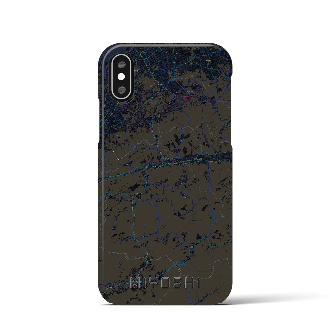 【三好(徳島県)】地図柄iPhoneケース(バックカバータイプ)