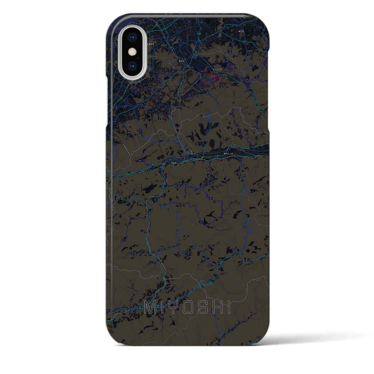 【三好(徳島県)】地図柄iPhoneケース(バックカバータイプ)