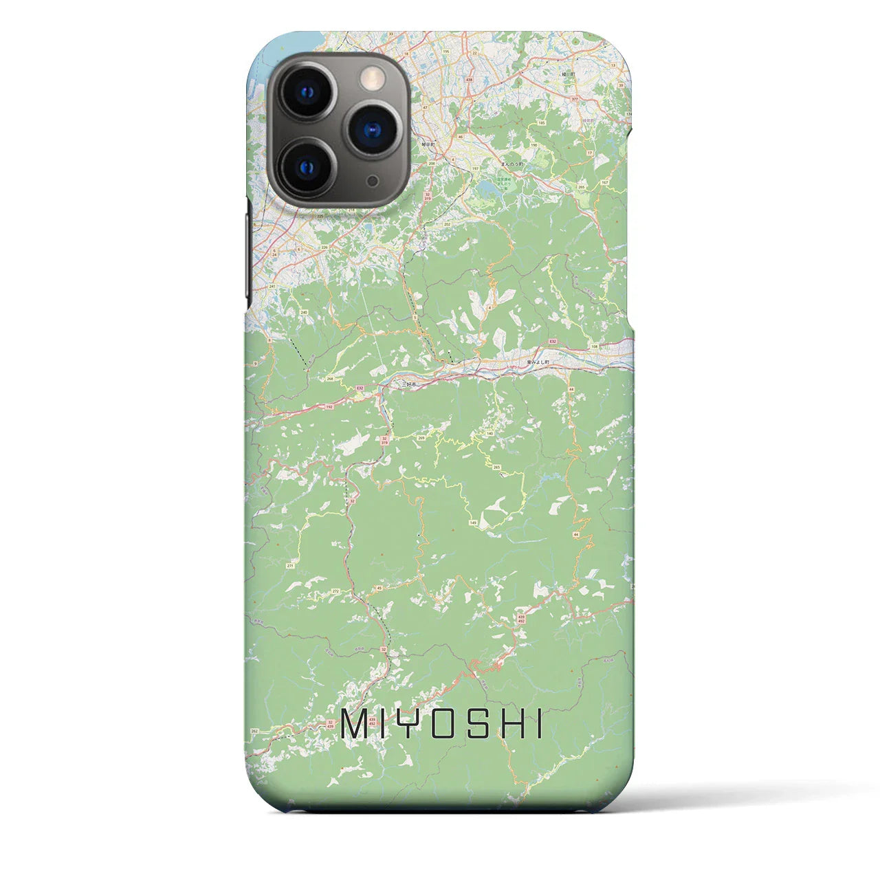 【三好(徳島県)】地図柄iPhoneケース(バックカバータイプ)