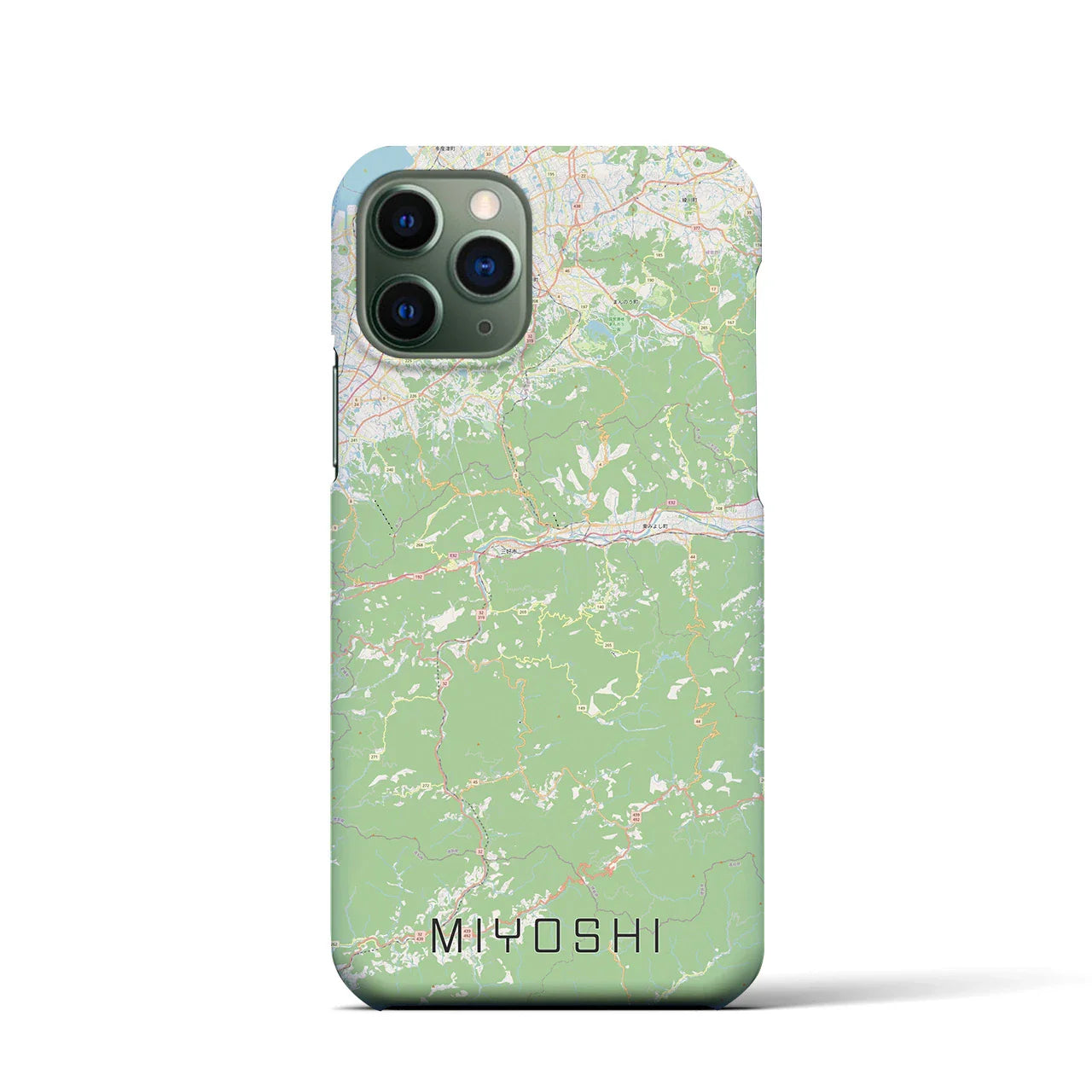【三好(徳島県)】地図柄iPhoneケース(バックカバータイプ)