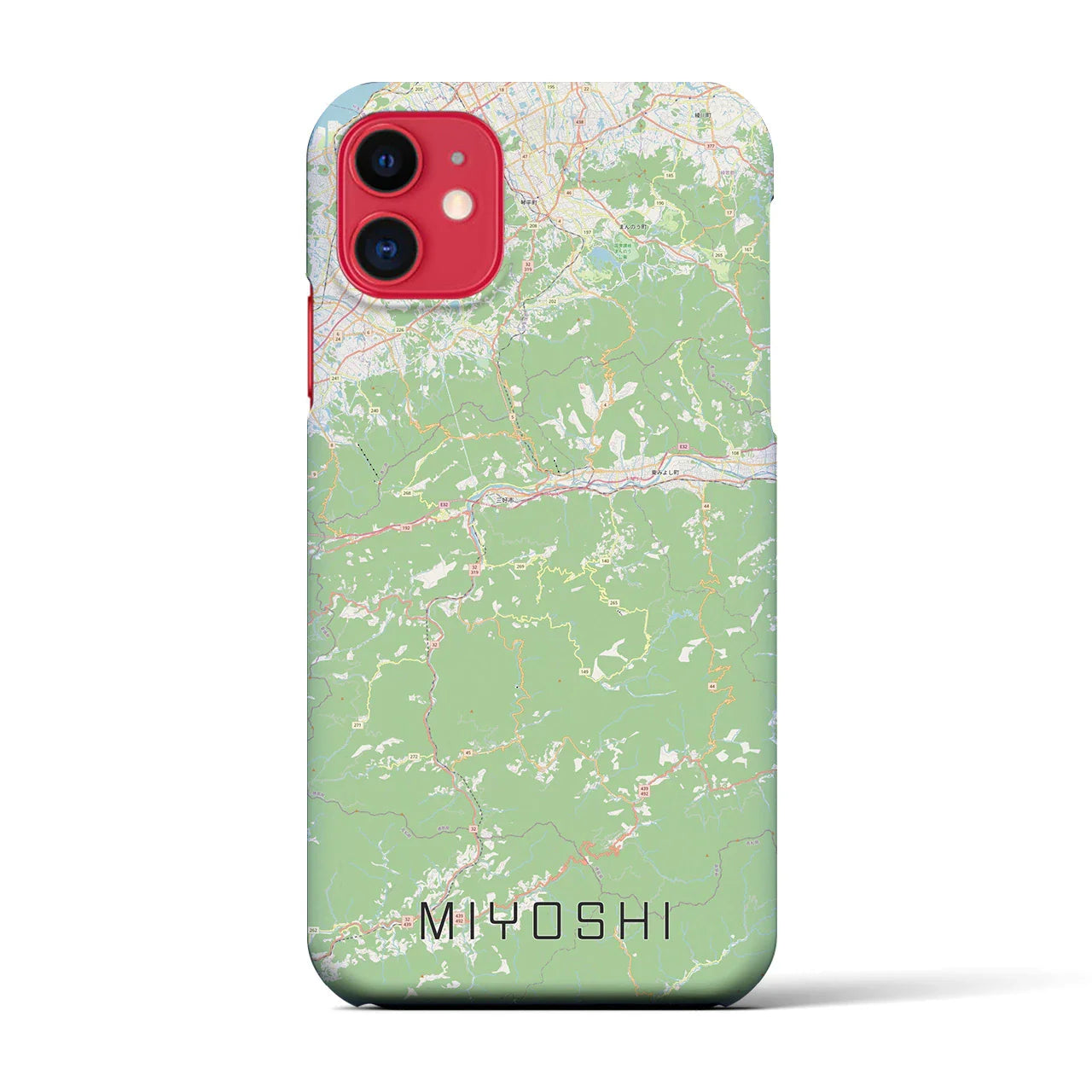 【三好(徳島県)】地図柄iPhoneケース(バックカバータイプ)