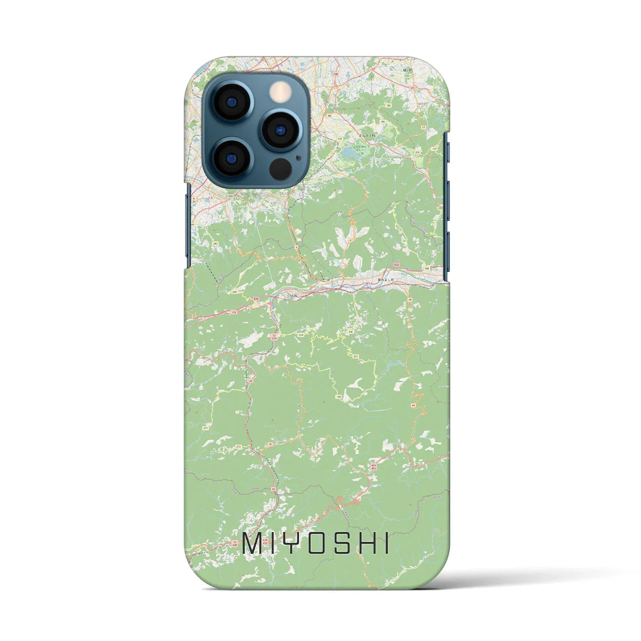 【三好(徳島県)】地図柄iPhoneケース(バックカバータイプ)
