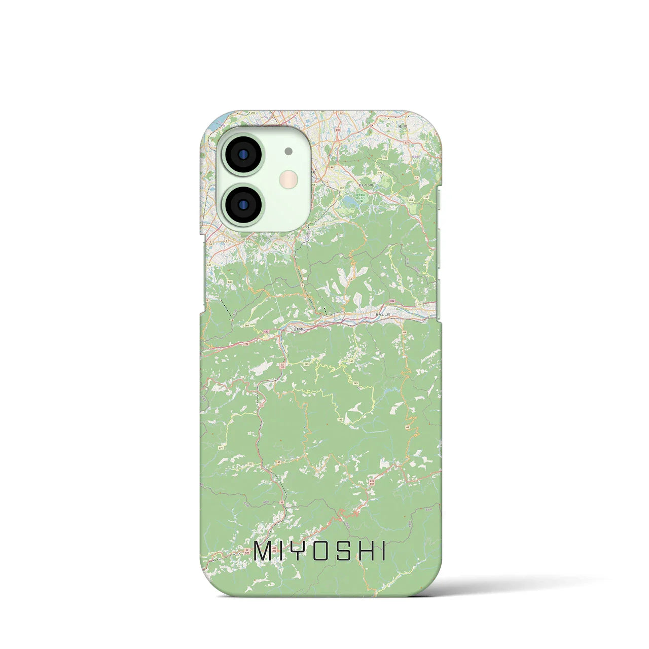 【三好(徳島県)】地図柄iPhoneケース(バックカバータイプ)