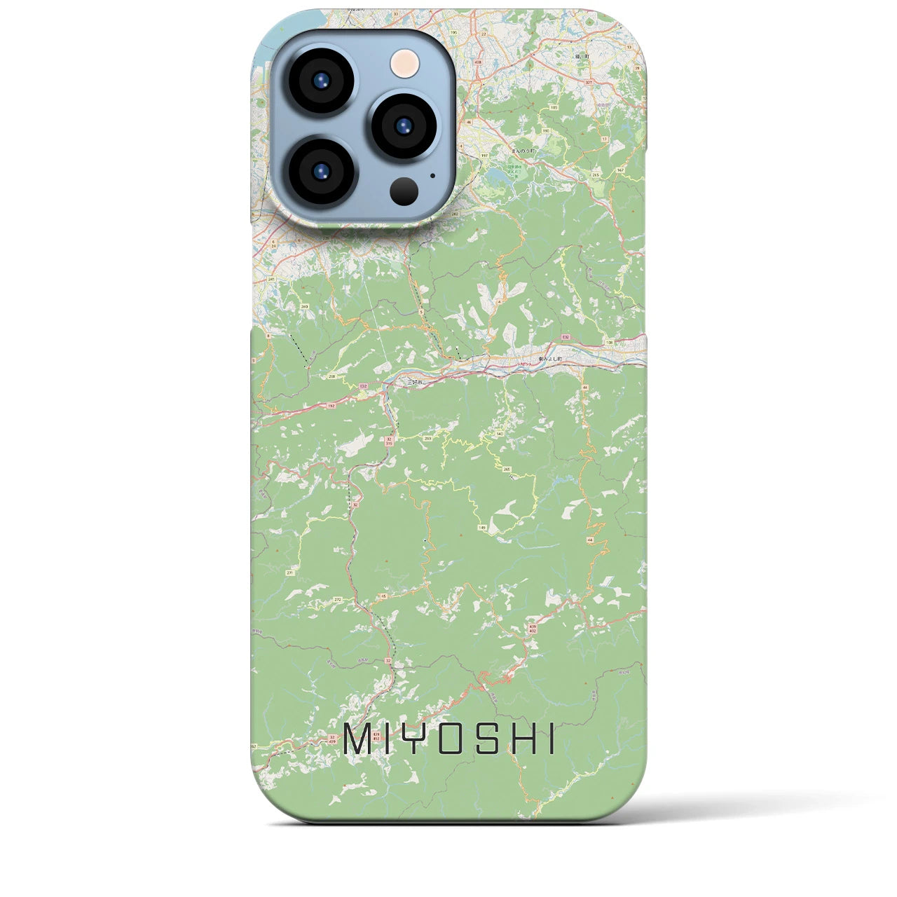 【三好(徳島県)】地図柄iPhoneケース(バックカバータイプ)