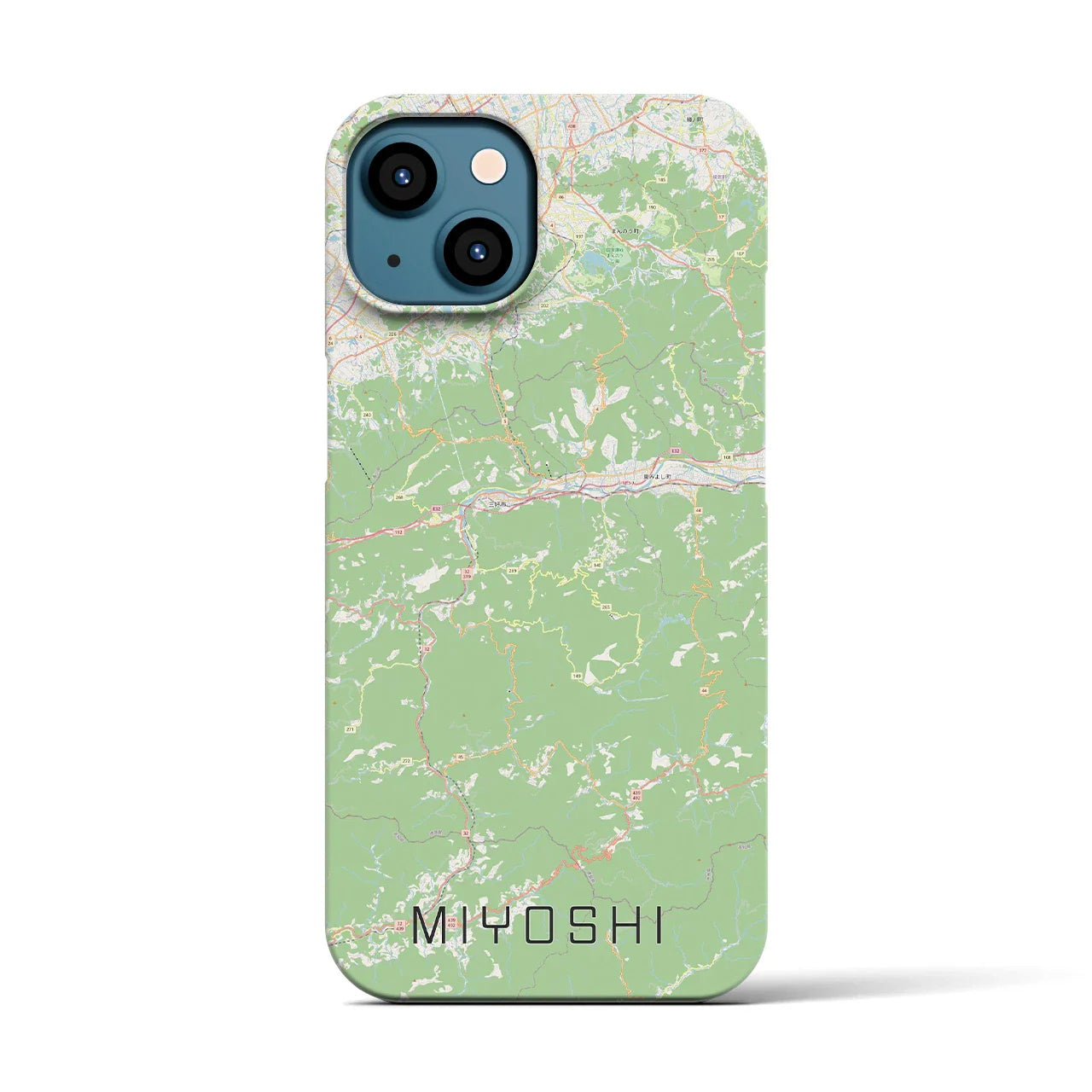 【三好(徳島県)】地図柄iPhoneケース(バックカバータイプ)